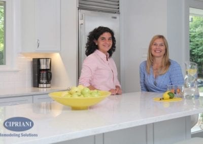 Haddonfield retro kitchen remodel – Cindy Cipriani w/ client